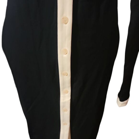 VHNY Vivienne Hu Black Stretch Bodycon Button  Down Dress Size S - Picture 6 of 9